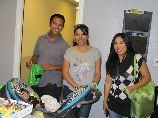 A family with their baby at Make it Take it